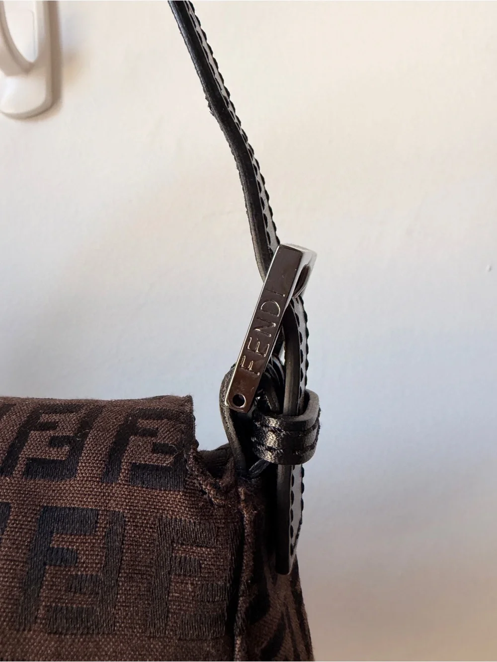 Vintage Fendi Baguette Zucchino Double Flap - Picture 5 of 13